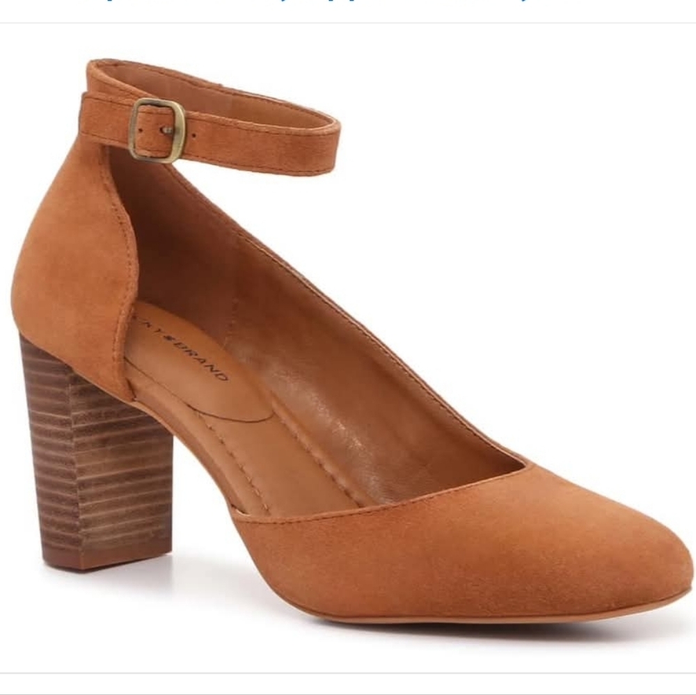 Lucky Brand Womens Kalicia Brown Suede Block Heel Size-9
